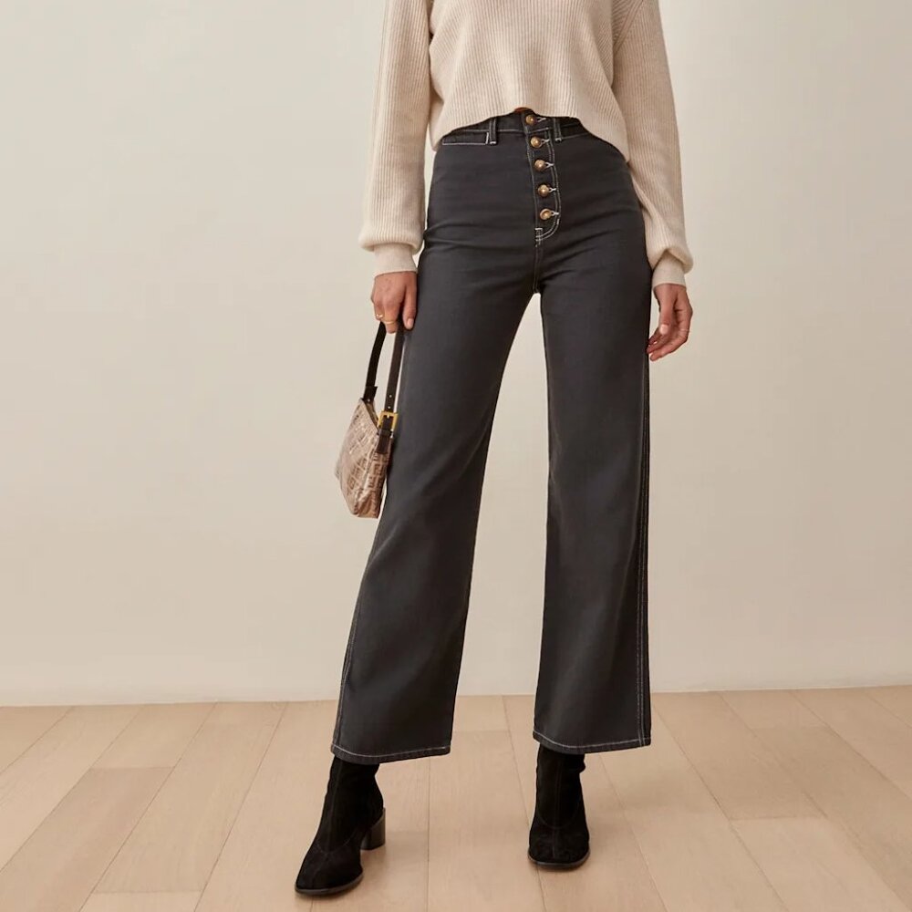 Reformation — Lexi High Rise Wide Leg Jeans